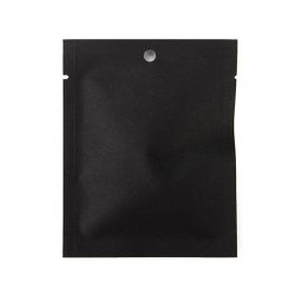 Klappenbeutel Kraftpapier Schwarz Umweltfreundlich 76x102 mm Verschließbar - 100 Stk