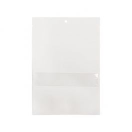 Klappenbeutel Kraftpapier Weiß Umweltfreundlich 152x229 mm Verschließbar mit Fenster - 100 Stk
