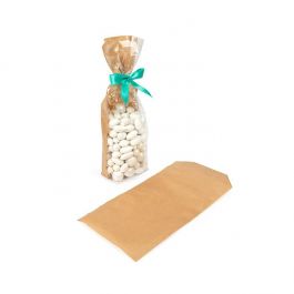 Blockbodenbeutel Kraftpapier Bopp Backed 89x57x305mm - 100 Stk