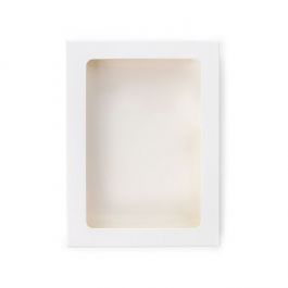 Pappschachteln mit Fenster 102x21x138mm | Weisß - 25 Stk