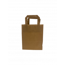 Öko Papiertragetaschen Braun 18x8x22cm (50 Stück) [PADB1822]