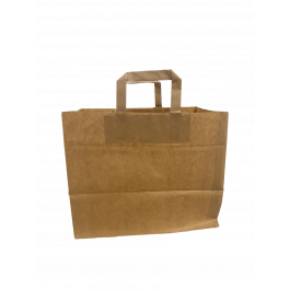 Öko Papiertragetaschen Braun 320+120x410mm - 50 Stk