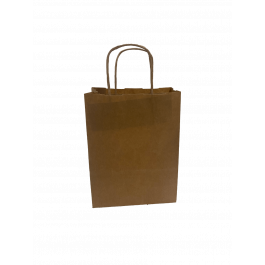 Papiertragetaschen Braun 140x80x210mm - 50 Stk