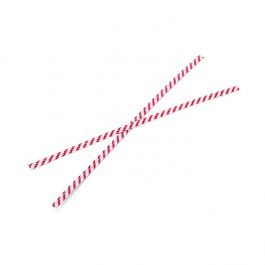 Verschluss-Streifen 152x4mm Papier Weiß/Rot gestreift - 1,000 Stk