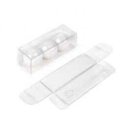 Recyceltes PET Kristallklare Schachtel 25x25x76mm - 25 Stk