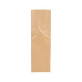 Kaffeebeutel Kraftpapier mit Ventil 80x60x260mm | 285 Gramm - 50 Stk