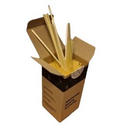 Öko-Strohhalme aus Stroh, Longdrink 200mm x Ø 3-6mm - 250 Stk