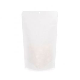 Standbodenbeutel Kraftpapier Weiß Umweltfreundlich 171x89x286 mm - 100 Stk