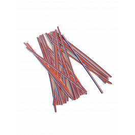 Tin Ties 152x4mm Papier Blau Weiss Rot Mixed - 1.000 Stk