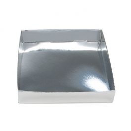 Pappschachtelböden Schimmer Silber 130x25x133mm - 25 Stk