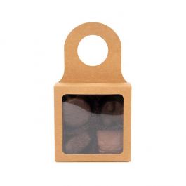 Pappschachteln mit Fenster & Aufhängeloch 90x30x90mm - 25 Stk