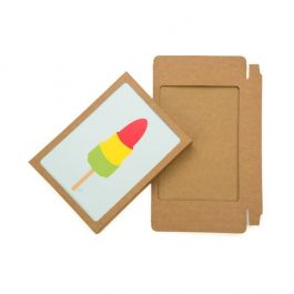 Pappschachtel Weiß | ausgeschnittenes Fenster 137x22x187mm - 25 Stk