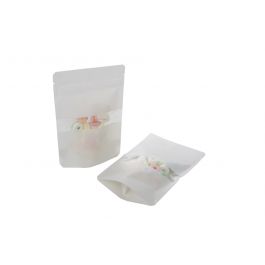 Standbodenbeutel weiß Kraftpapier 102x60x152mm | 57 Gramm - 100 Stk